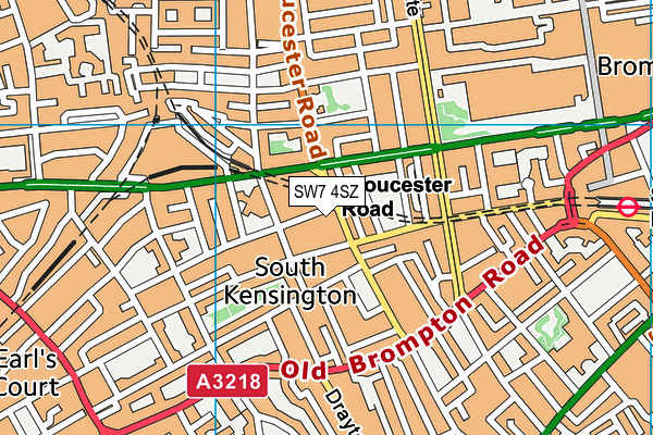 SW7 4SZ map - OS VectorMap District (Ordnance Survey)