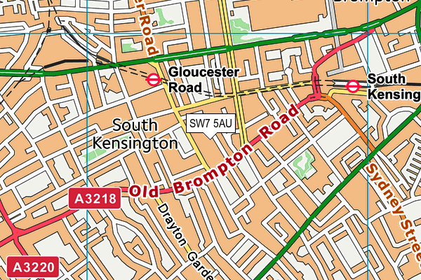 SW7 5AU map - OS VectorMap District (Ordnance Survey)