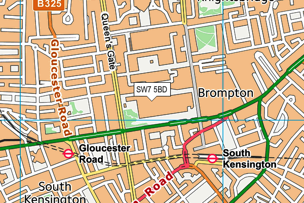 SW7 5BD map - OS VectorMap District (Ordnance Survey)