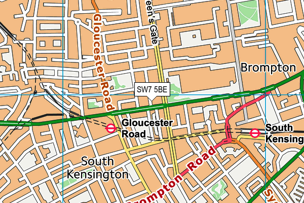 SW7 5BE map - OS VectorMap District (Ordnance Survey)