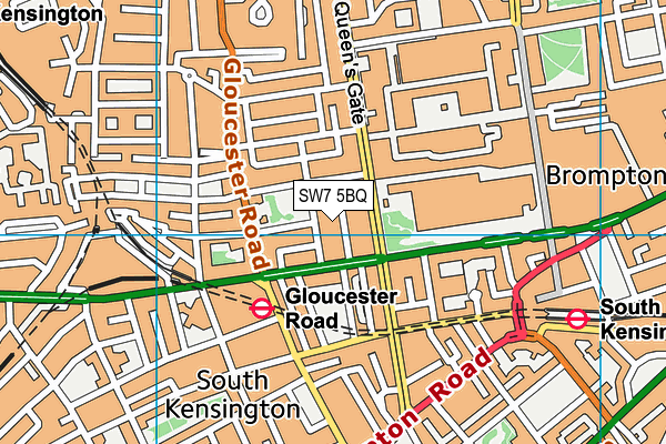 SW7 5BQ map - OS VectorMap District (Ordnance Survey)