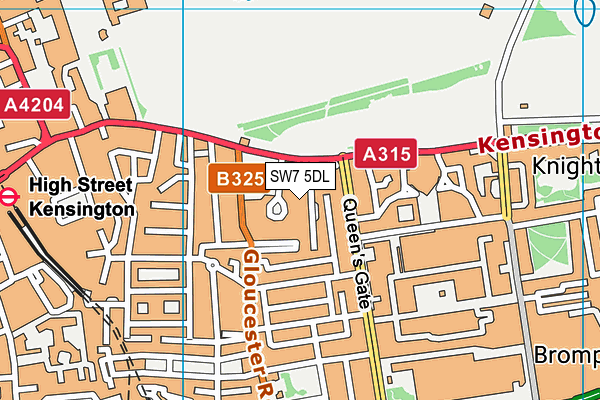 SW7 5DL map - OS VectorMap District (Ordnance Survey)