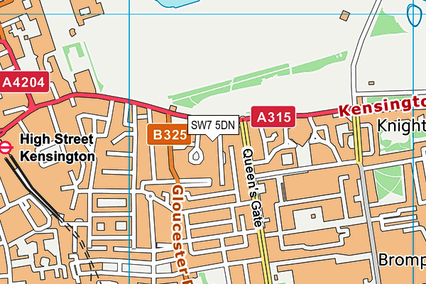 SW7 5DN map - OS VectorMap District (Ordnance Survey)