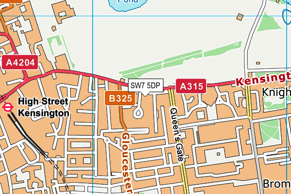 SW7 5DP map - OS VectorMap District (Ordnance Survey)