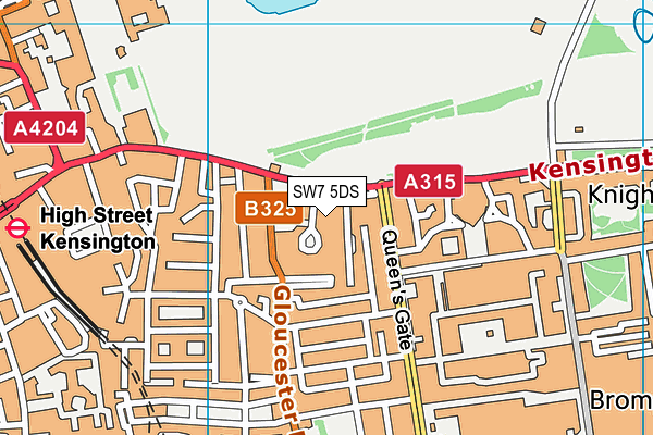 SW7 5DS map - OS VectorMap District (Ordnance Survey)