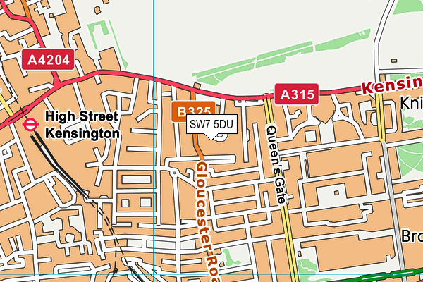 SW7 5DU map - OS VectorMap District (Ordnance Survey)