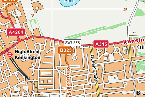 SW7 5EB map - OS VectorMap District (Ordnance Survey)