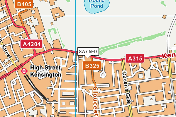 SW7 5ED map - OS VectorMap District (Ordnance Survey)