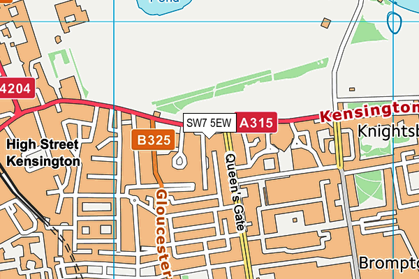 SW7 5EW map - OS VectorMap District (Ordnance Survey)