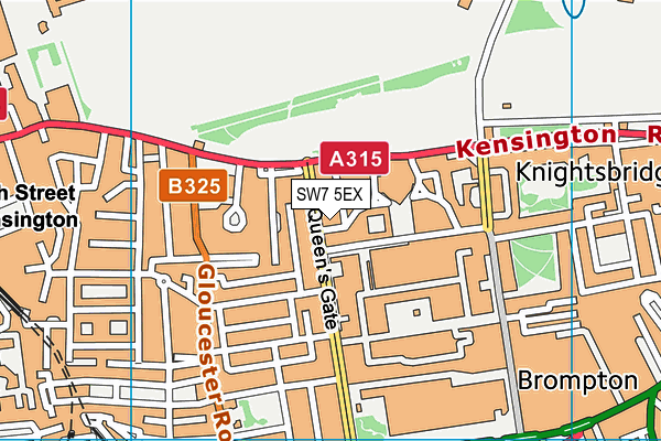 SW7 5EX map - OS VectorMap District (Ordnance Survey)