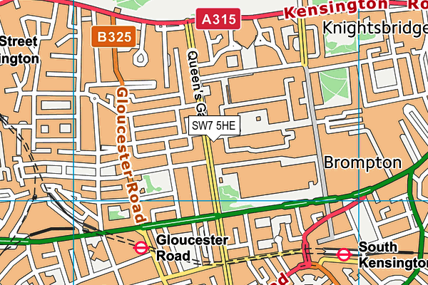 SW7 5HE map - OS VectorMap District (Ordnance Survey)