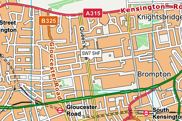 SW7 5HF map - OS VectorMap District (Ordnance Survey)