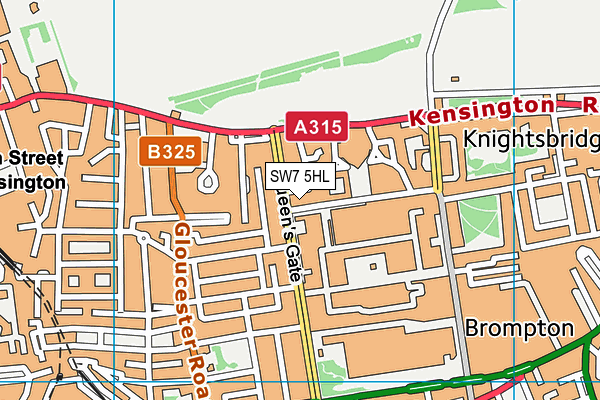 SW7 5HL map - OS VectorMap District (Ordnance Survey)