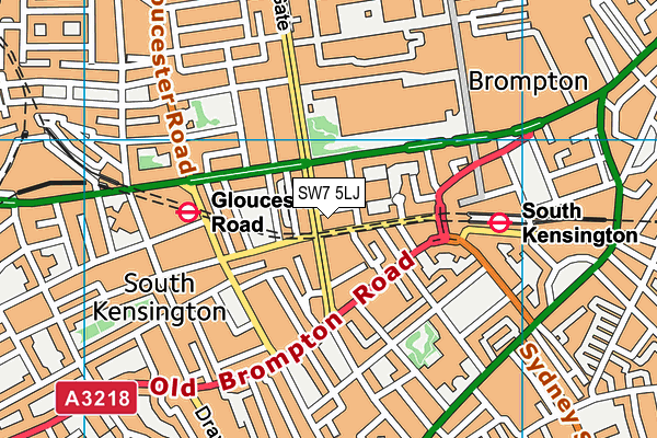 SW7 5LJ map - OS VectorMap District (Ordnance Survey)