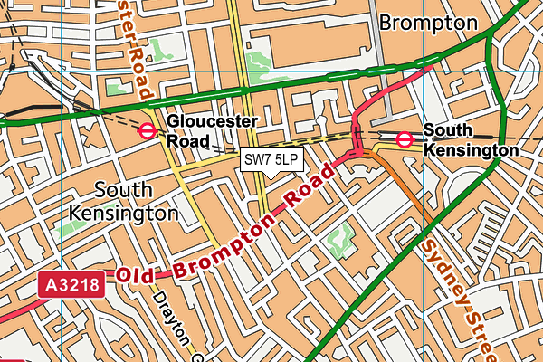 SW7 5LP map - OS VectorMap District (Ordnance Survey)