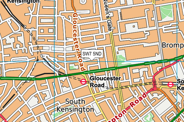 SW7 5ND map - OS VectorMap District (Ordnance Survey)