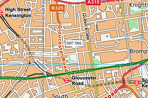 SW7 5NS map - OS VectorMap District (Ordnance Survey)