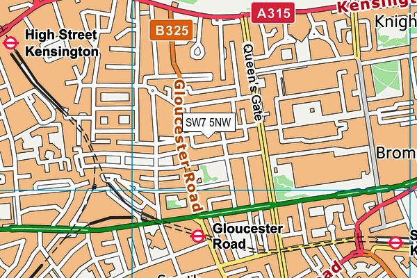 SW7 5NW map - OS VectorMap District (Ordnance Survey)