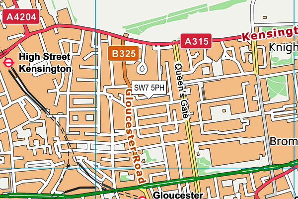 SW7 5PH map - OS VectorMap District (Ordnance Survey)