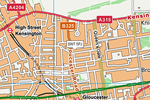 SW7 5PJ map - OS VectorMap District (Ordnance Survey)