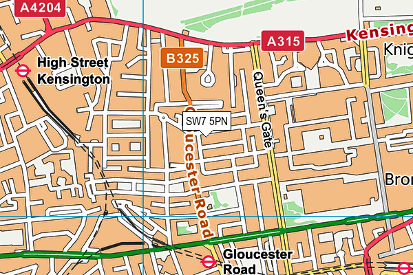 SW7 5PN map - OS VectorMap District (Ordnance Survey)