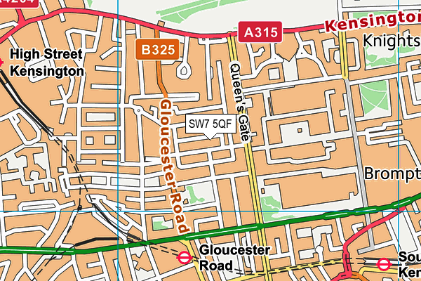 SW7 5QF map - OS VectorMap District (Ordnance Survey)