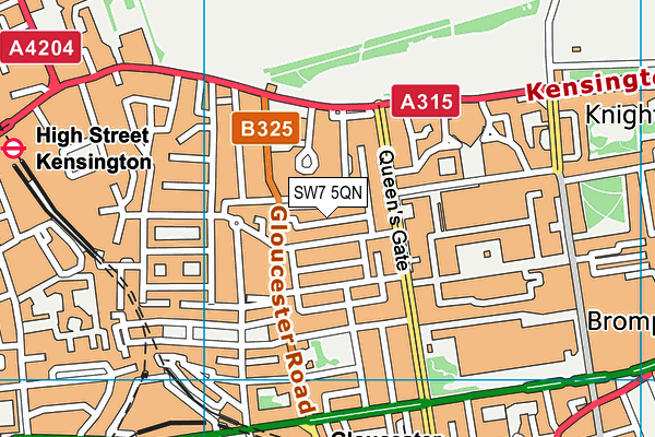 SW7 5QN map - OS VectorMap District (Ordnance Survey)