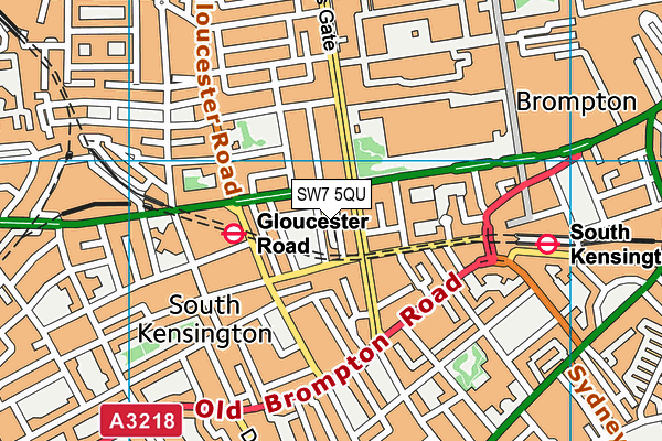 SW7 5QU map - OS VectorMap District (Ordnance Survey)