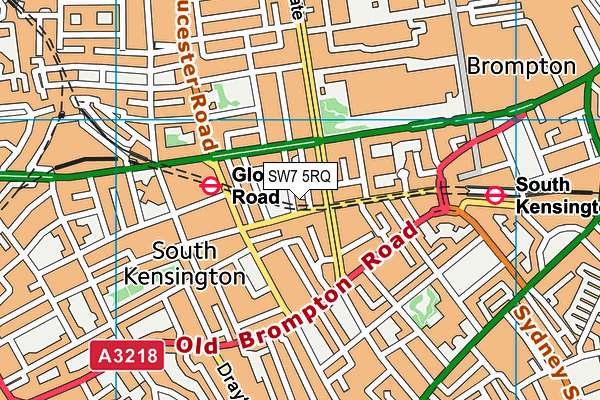 SW7 5RQ map - OS VectorMap District (Ordnance Survey)