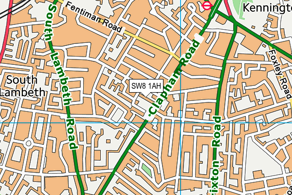 SW8 1AH map - OS VectorMap District (Ordnance Survey)