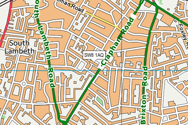 SW8 1AQ map - OS VectorMap District (Ordnance Survey)