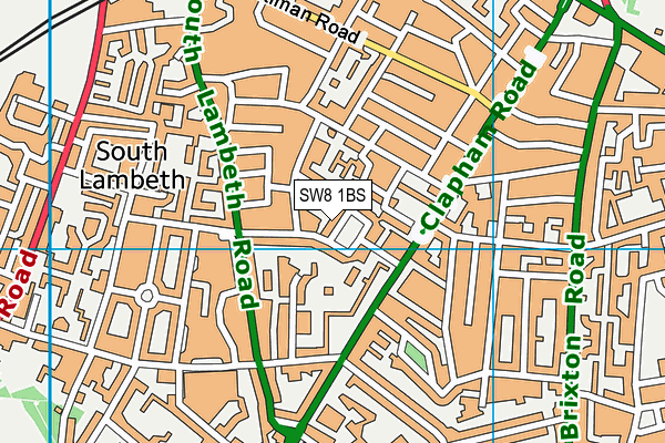 SW8 1BS map - OS VectorMap District (Ordnance Survey)