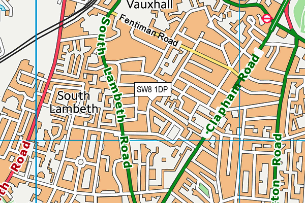 SW8 1DP map - OS VectorMap District (Ordnance Survey)