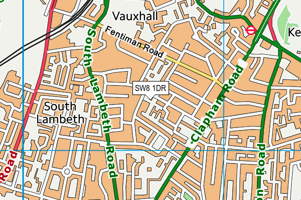 SW8 1DR map - OS VectorMap District (Ordnance Survey)