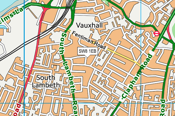 SW8 1EB map - OS VectorMap District (Ordnance Survey)