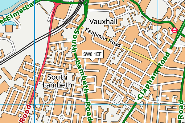 SW8 1EF map - OS VectorMap District (Ordnance Survey)