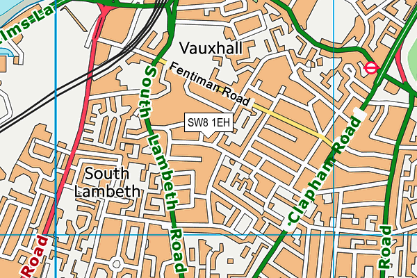 SW8 1EH map - OS VectorMap District (Ordnance Survey)