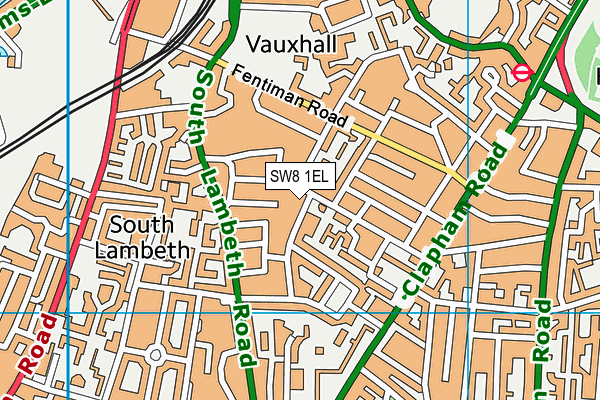 SW8 1EL map - OS VectorMap District (Ordnance Survey)