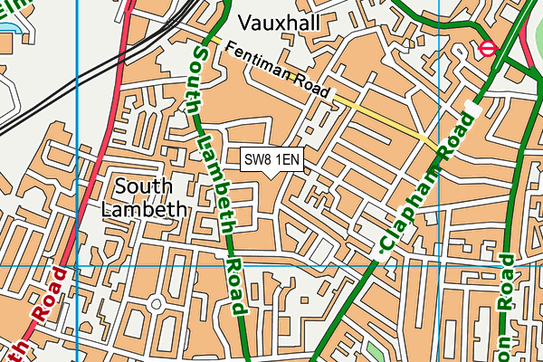 SW8 1EN map - OS VectorMap District (Ordnance Survey)