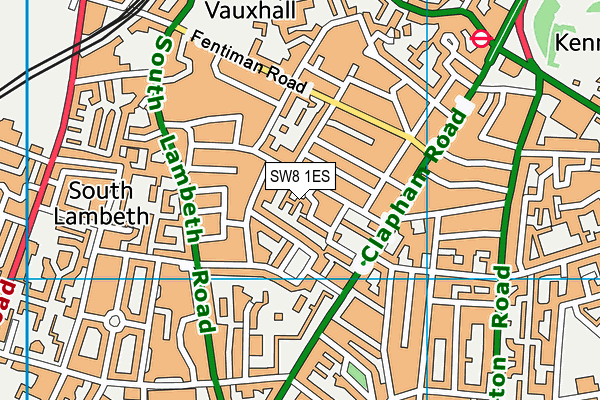 SW8 1ES map - OS VectorMap District (Ordnance Survey)