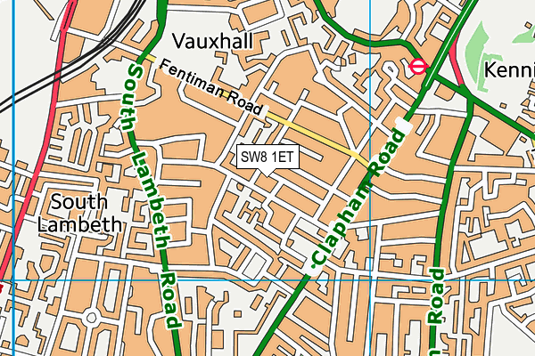 SW8 1ET map - OS VectorMap District (Ordnance Survey)