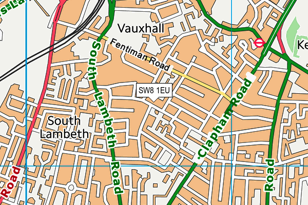 SW8 1EU map - OS VectorMap District (Ordnance Survey)