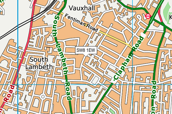 SW8 1EW map - OS VectorMap District (Ordnance Survey)