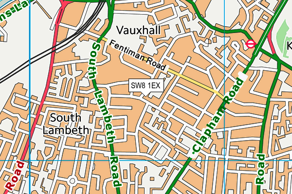 SW8 1EX map - OS VectorMap District (Ordnance Survey)