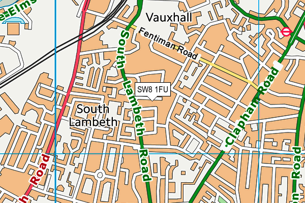 SW8 1FU map - OS VectorMap District (Ordnance Survey)