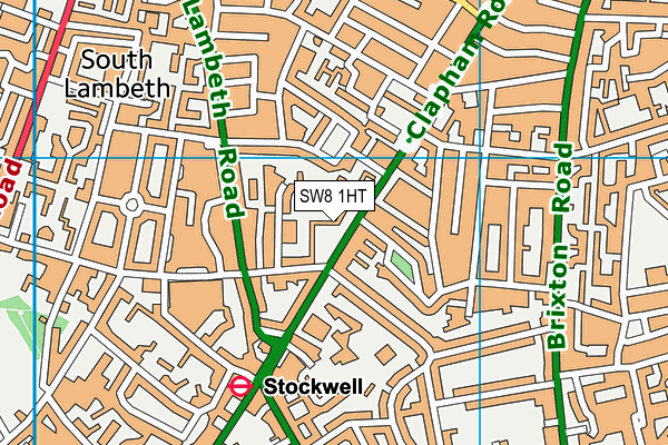 SW8 1HT map - OS VectorMap District (Ordnance Survey)