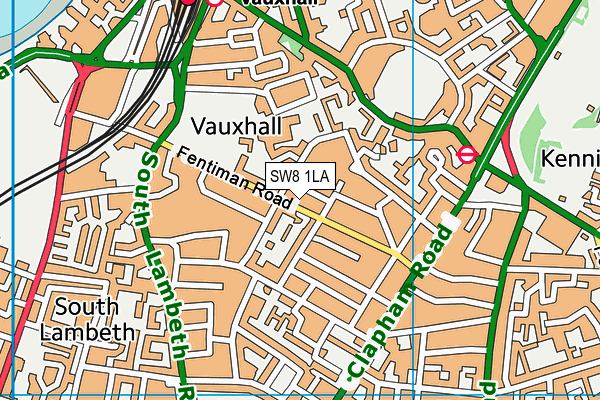 SW8 1LA map - OS VectorMap District (Ordnance Survey)