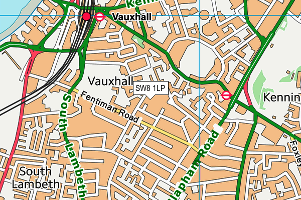 SW8 1LP map - OS VectorMap District (Ordnance Survey)