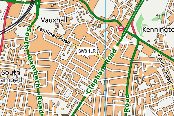 SW8 1LR map - OS VectorMap District (Ordnance Survey)