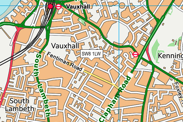 SW8 1LW map - OS VectorMap District (Ordnance Survey)